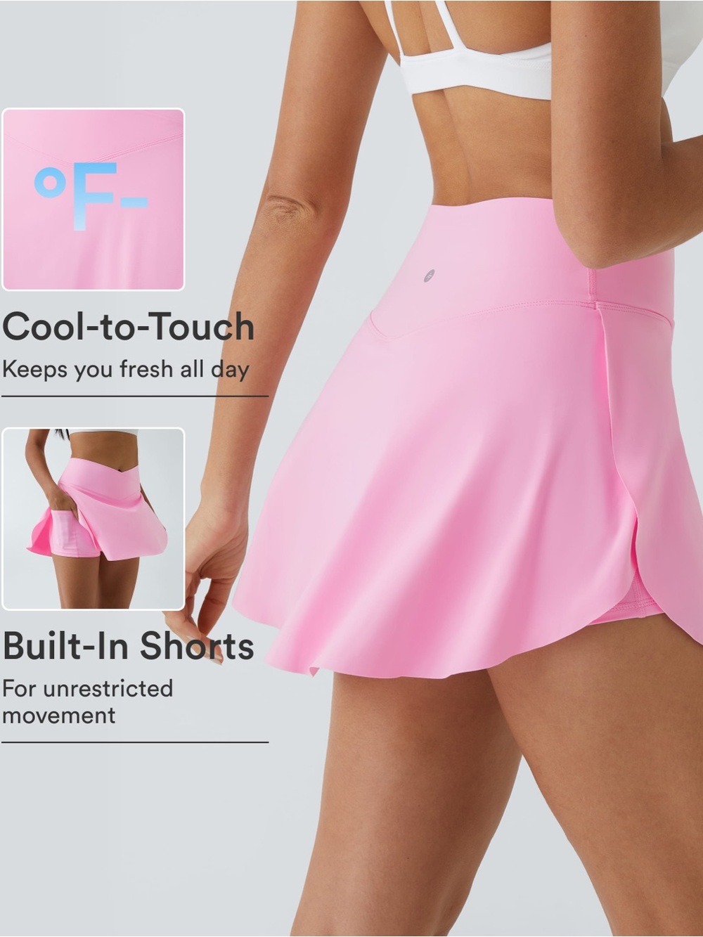 Halara SoftlyZero™ Airy Crossover Pocket 2-in-1 InstantCool Tennis Skirt